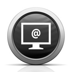 Computer Monitor icon on a round button - ElectSeries N36