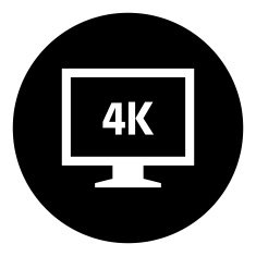 Computer Monitor icon on a round button - DimSeries N7