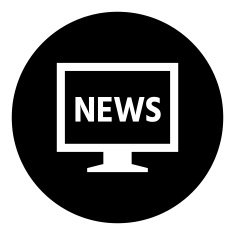 Computer Monitor icon on a round button - DimSeries N14