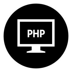 Computer Monitor icon on a round button - DimSeries N18