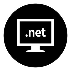 Computer Monitor icon on a round button - DimSeries N34