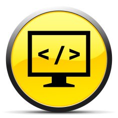 Computer Monitor icon on a round button - CurveSeries N4