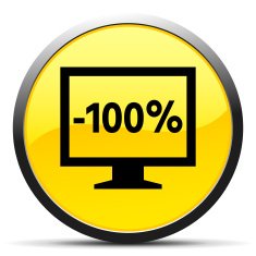 Computer Monitor icon on a round button - CurveSeries N41