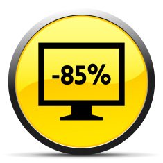 Computer Monitor icon on a round button - CurveSeries N44