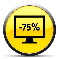 Computer Monitor icon on a round button - CurveSeries N46