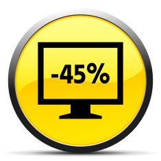 Computer Monitor icon on a round button - CurveSeries N52