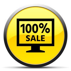 Computer Monitor icon on a round button - CurveSeries N61