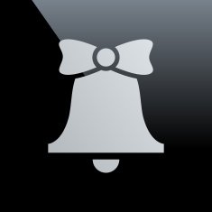Bell icon on a black background - CoreSeries