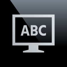 Computer Monitor icon on a black background - CoreSeries N39