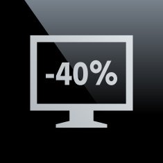 Computer Monitor icon on a black background - CoreSeries N54