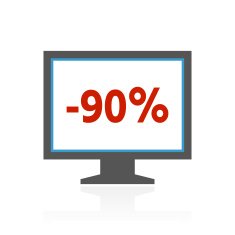 Computer Monitor icon on a white background - ColorSeries N44