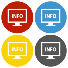 Computer Monitor icon on circle buttons - CircleSeries N13