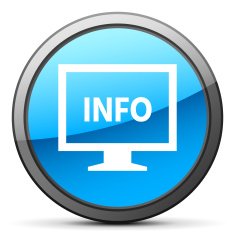 Computer Monitor icon on a round button - BrightSeries N13