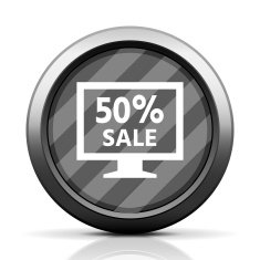 Computer Monitor icon on a round button - EliteSeries N70