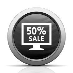 Computer Monitor icon on a round button - ElectSeries N71