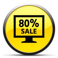 Computer Monitor icon on a round button - CurveSeries N65