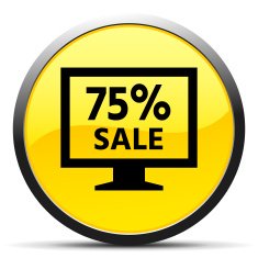 Computer Monitor icon on a round button - CurveSeries N66