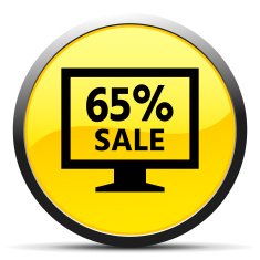 Computer Monitor icon on a round button - CurveSeries N68