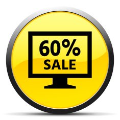 Computer Monitor icon on a round button - CurveSeries N69