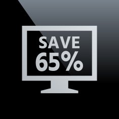 Computer Monitor icon on a black background - CoreSeries N89