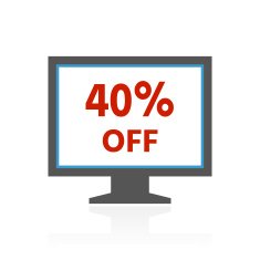 Computer Monitor icon on a white background - ColorSeries N137