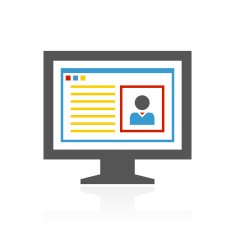 Computer Monitor icon on a white background - ColorSeries N148