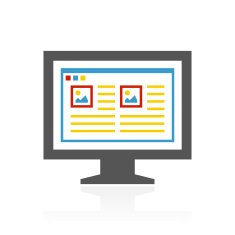 Computer Monitor icon on a white background - ColorSeries N152