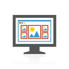 Computer Monitor icon on a white background - ColorSeries N154