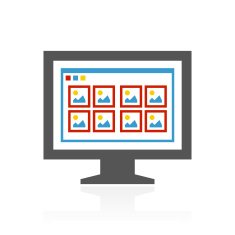 Computer Monitor icon on a white background - ColorSeries N155