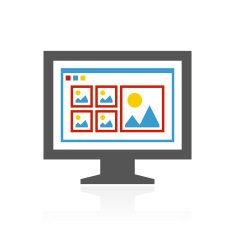 Computer Monitor icon on a white background - ColorSeries N156