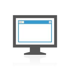 Computer Monitor icon on a white background - ColorSeries N162