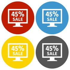 Computer Monitor icon on circle buttons - CircleSeries N73
