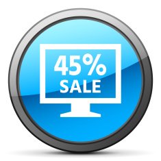 Computer Monitor icon on a round button - BrightSeries N73