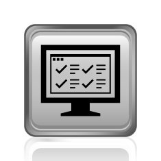 Computer Monitor icon on a square button - SteelSeries N104