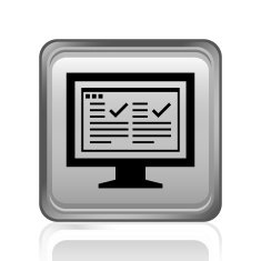 Computer Monitor icon on a square button - SteelSeries N107