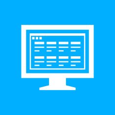 Computer Monitor icon on a blue background - SmoothSeries N163
