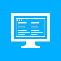 Computer Monitor icon on a blue background - SmoothSeries N165