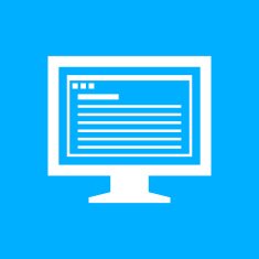 Computer Monitor icon on a blue background - SmoothSeries N170