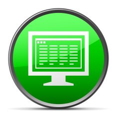 Computer Monitor icon on a round button - SlenderSeries N190
