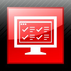 Computer Monitor icon on a square button - SleekSeries N160