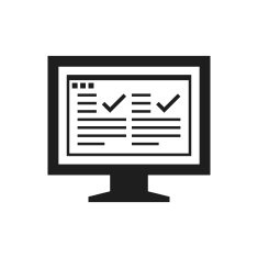 Computer Monitor icon on a white background - SingleSeries N163