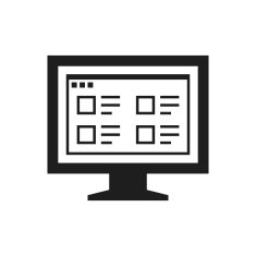 Computer Monitor icon on a white background - SingleSeries N167
