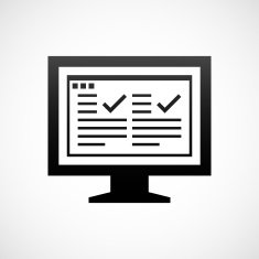 Computer Monitor icon on a white background - ShadeSeries N179