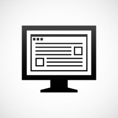 Computer Monitor icon on a white background - ShadeSeries N182