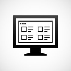 Computer Monitor icon on a white background - ShadeSeries N183