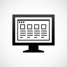 Computer Monitor icon on a white background - ShadeSeries N185
