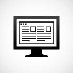 Computer Monitor icon on a white background - ShadeSeries N187