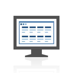 Computer Monitor icon on a white background - RoyalSeries N150