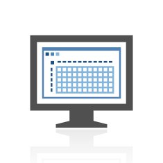 Computer Monitor icon on a white background - RoyalSeries N158