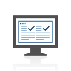 Computer Monitor icon on a white background - RoyalSeries N163